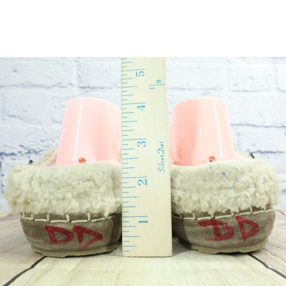 LL Bean White Knit Shearling Lined Water Resistant Cozy Slippers Size 11 M - Picture 6 of 9